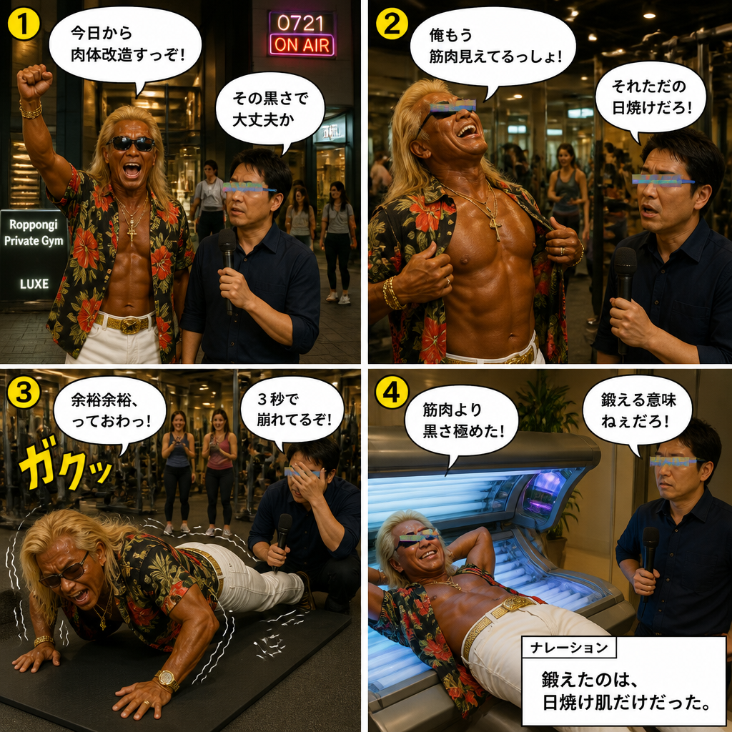 高田実、パーソナルジムへ行くの4コマ漫画